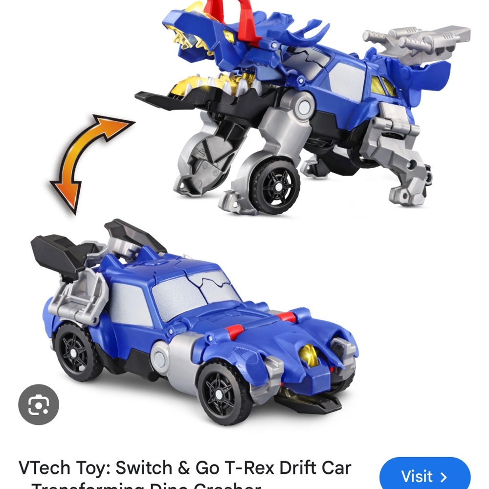 Vtech Switch & Go T-Rex Drift Car - Blue